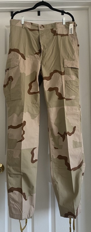 Vintage US Army 3 Color Desert Camouflage Combat Trousers 1997 M-XL 31-35