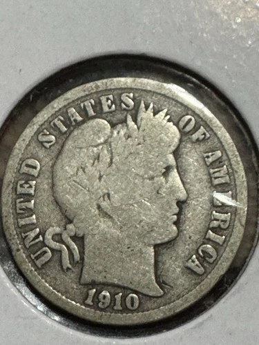1910-s Barber Dime, Better Date, Nice details, 99c Shipping Offer
