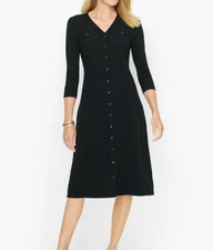Talbots Dress Size Medium Merino Wool Sweater Dress Womens NWT Minimalist NEW