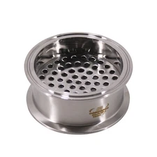 HFS(R) 4" Tri Clamp Filter Plate, Middle Weld, 6mm Holes Stainless Steel 304