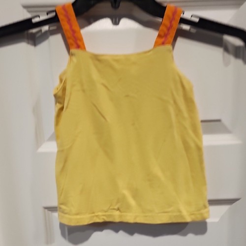 Yellow Camisole with Orange Straps and Butterfly Design - Picture 7 of 7