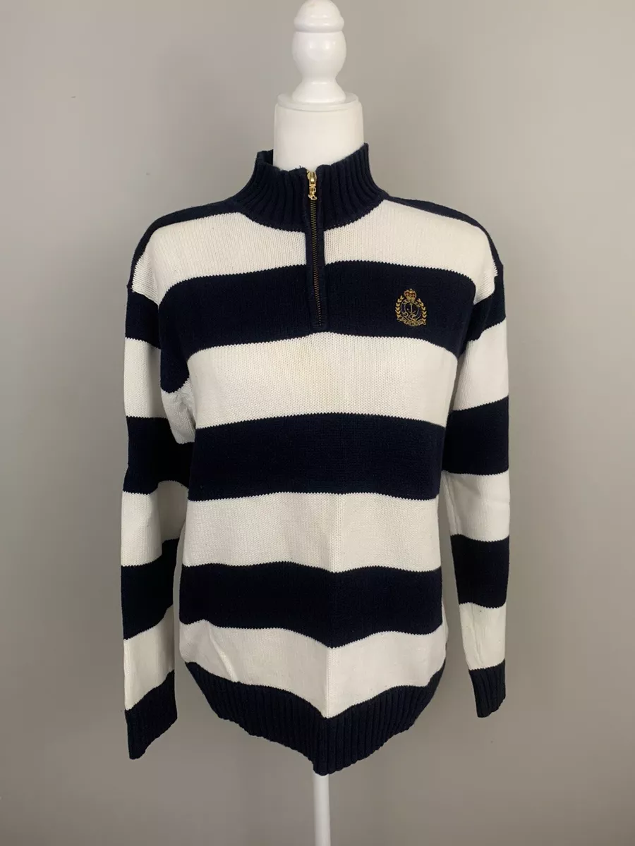 ralph lauren nautical sweater Womens Navy White Stripe Petite