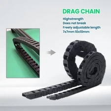 Plastic CNC Cable Drag Chain 1M Non Snap-Open Towline Transmission Drag Chain