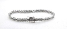 1.00 Carat Diamond Tennis Bracelet 10K White Gold 7" inches long 6.5 Grams