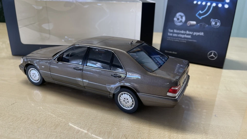 Mercedes Benz W140 S-Klasse 1:18 Modell V140 impala brown B66040684 Norev - Bild 4 von 4