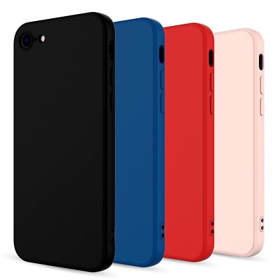 For iPhone SE 2nd 2022/3rd 2020/7/8 Liquid Silicone Case Shockproof Rugged Cover