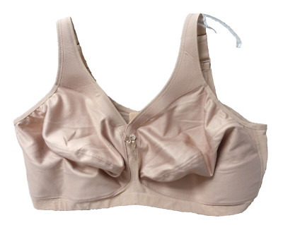 GLAMORISE~NEW!!~BEIGE WIRELESS FULL COVERAGE LIFT & SUPPORT BRA CG213 SZ: 50F