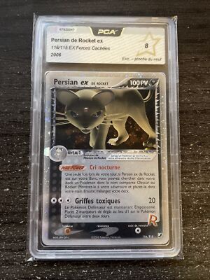 PERSIAN EX - POKEMON 116/115 EX HIDDEN FORCES PCA 8 NEAR MINT DE