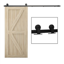 4-13FT Sliding Wood Barn Door Track System Kit Hardware Set  Single/Double Door