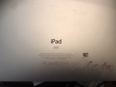 Apple iPad 64GB Model A1337 Silver, Flashing Apple Logo, Not