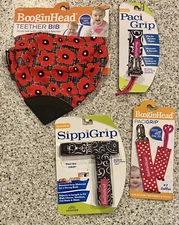 Lot Of 4 BooginHead Sippigrip, Teether Bib & 2 PaciGrips! Brand New!