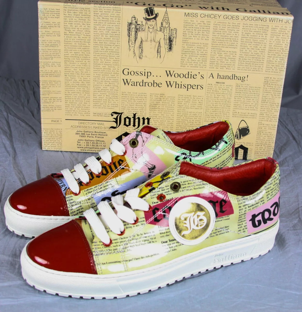 John Galliano Leather Fashion Sneakers for Women