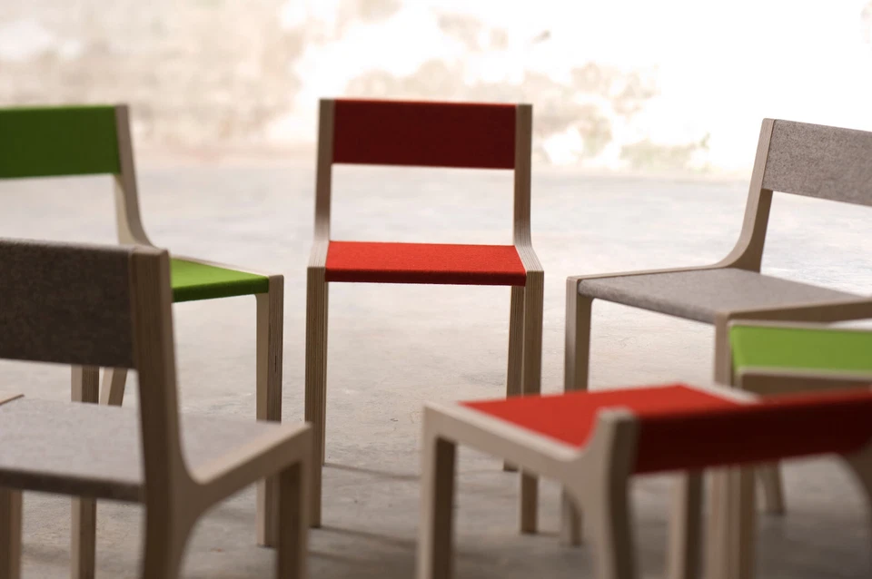 Sirch SIBIS SEPP – Kinderstuhl aus Holz und Filz rot - Made in Germany - NEU - Bild 4 von 4