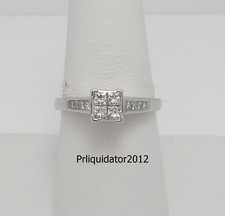 1/2CT Natural Diamond Anniversary Engagement Wedding Bridal Ring 14K White Gold