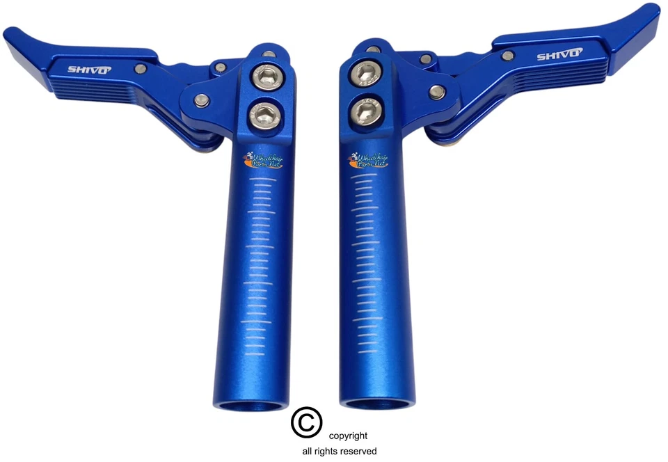 Frenos de tijera de aluminio para silla de ruedas bloqueo de rueda. Se adapta a la mayoría de las sillas de ruedas estándar Foto 2 de 4