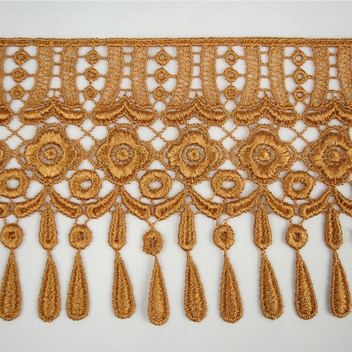 4" Orange Black Red Green Burgundy Gold Gray Venice Lace Trim Guipure By Yard - Picture 6 of 10