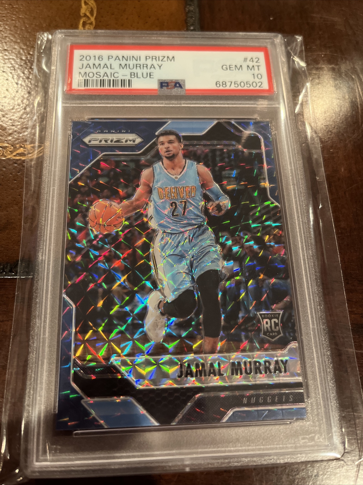 2016-17 panini mosaic jamal murray rc blue prizm psa 10 gem mint nuggets