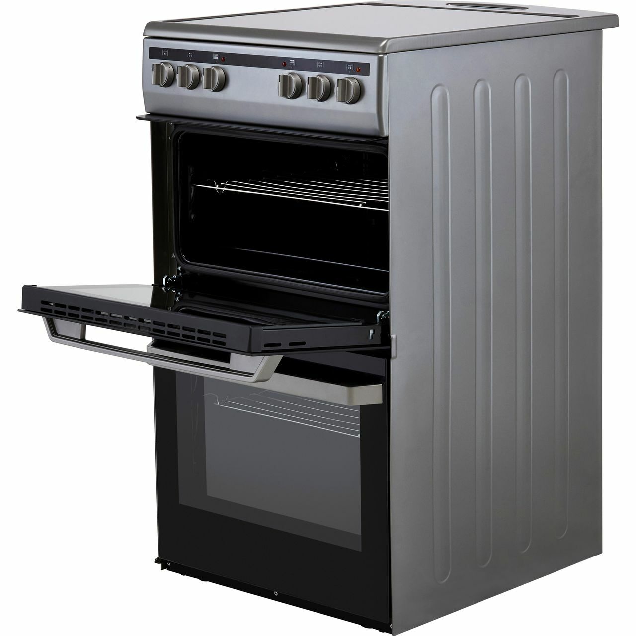 Amica AFC5100SI 50cm Free Standing Electric Cooker with Ceramic Hob Silver A/A 5055833404209 eBay