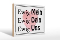 Holzschild Spruch 20X30 Cm Ewig Mein Ewig Dein Schild