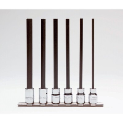 Proto J4990-SMXL 3/8 Drive 6 Pc. Metric Extra Long Hex Bit Set