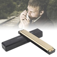 Tremolo Harmonica Key of C 24Holes Professional Tremolo Harp Mouth Organ Gift UK