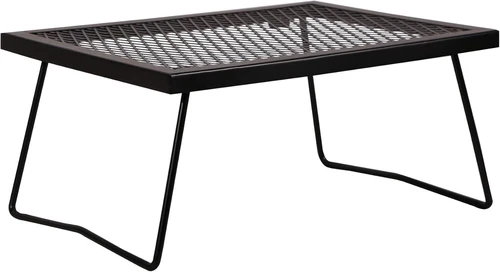Folding Campfire Grill Heavy Duty Steel Grate, Portable Camp Fire Cooking Racks