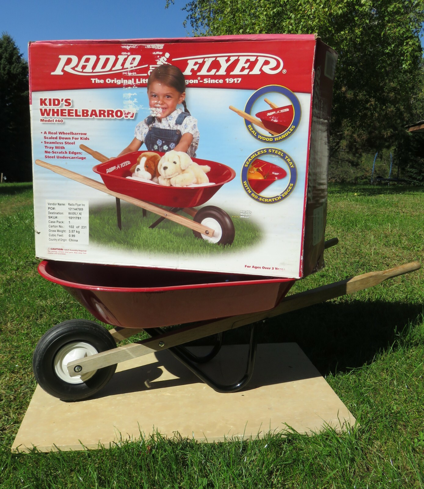 red flyer wheelbarrow