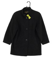 Vintage Kristen Blake Women's Coat Chest: 42 In Black Wool With Other Overcoat