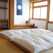 Japanese Futon Mattress made by craftsmen Fabric and Filling Organic 100%