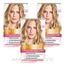 Image of L'Oréal Paris Excellence Crème Permanent Hair Dye, 8.03 Beige Blonde