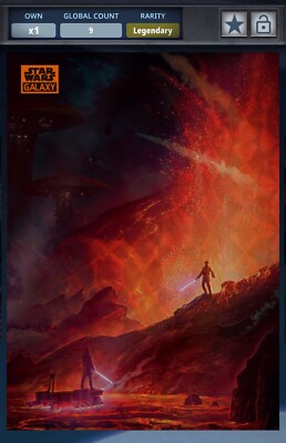 TOPPS STAR WARS CARD TRADER CHROME GALAXY ORANGE REFRACTOR LEGENDARY 25CC