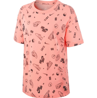 Nike Damen Painterly T-Shirt Damen Tee Women Bleached Coral