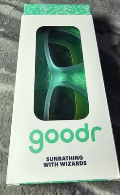 Goodr Sunglasses ''SUNBATHING WITH WIZARDS  Light Blue Frame, Polarized