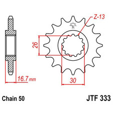 JT SPROCKETS Piñon ataque transmision delantero