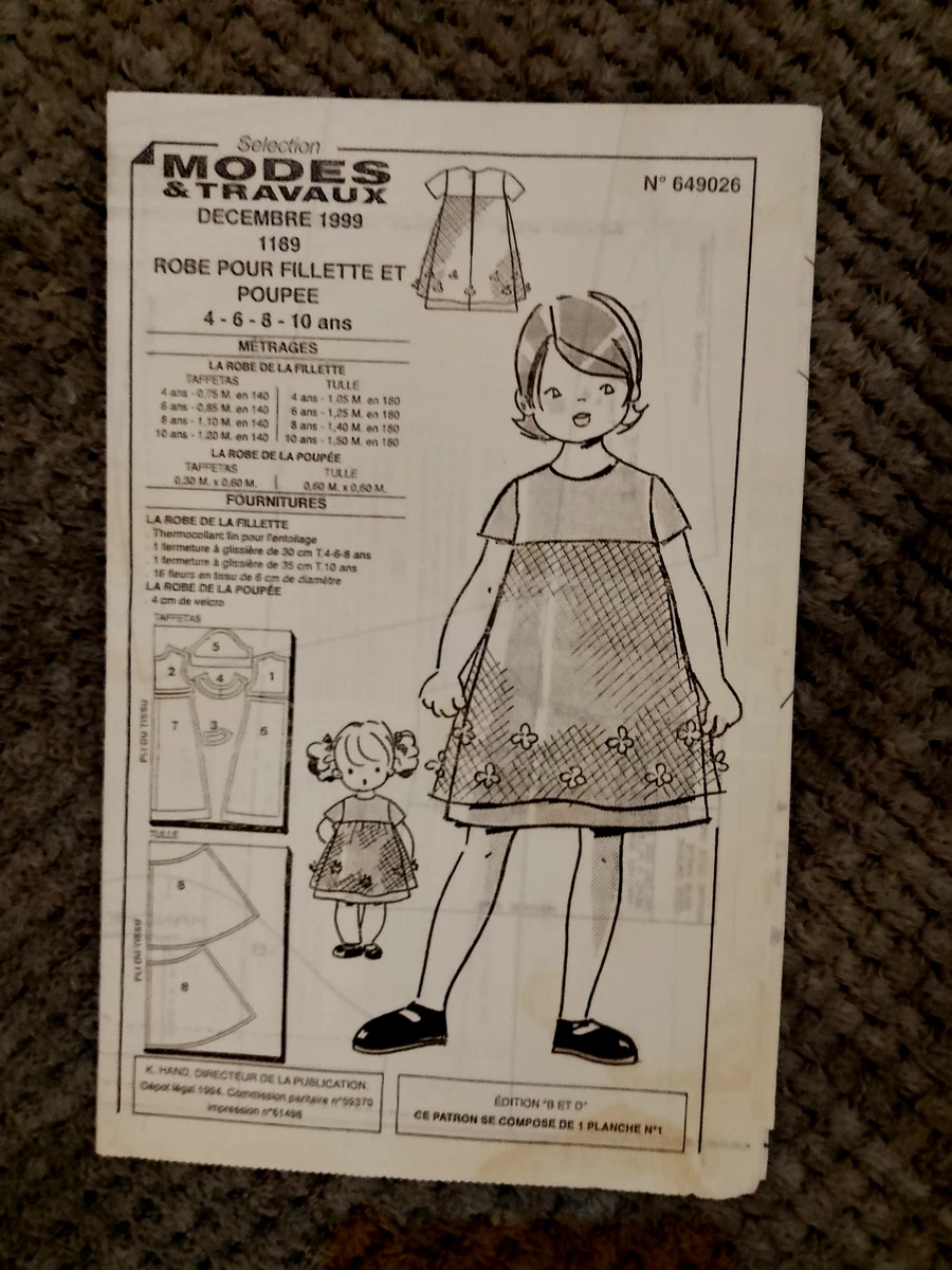 Tenue Octobre 1969 pour poupée Modes et Travaux, Marie