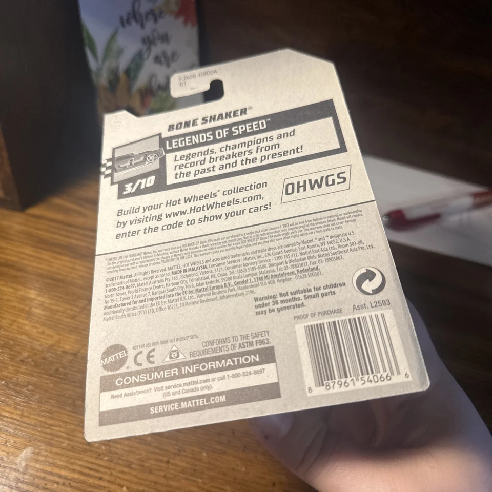 NOVO Mattel Hot Wheels Legends of Speed Bone Shaker 1:64 Die-Cast Car 3/365 - Imagem 4 de 4