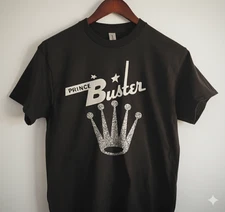 Prince Buster T-Shirt Black Ska Reggae Crown Graphic Tee - T767