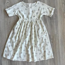 Rylee + Cru 6/7 Kat T-Shirt Dress Apples NWT Back to School Neutral Minimalist 