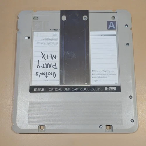 Vintage Maxell Optical Disk Cartridge OC321 Untested 2 Sided Disk