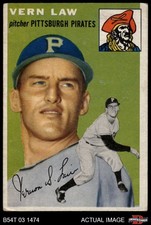 1954 Topps #235 Vern Law Pirates 3 - VG
