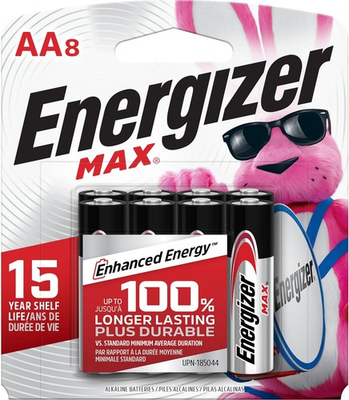 #ad Energizer MAX AA Batteries 8 Pack Double A Alkaline Batteries $8.00