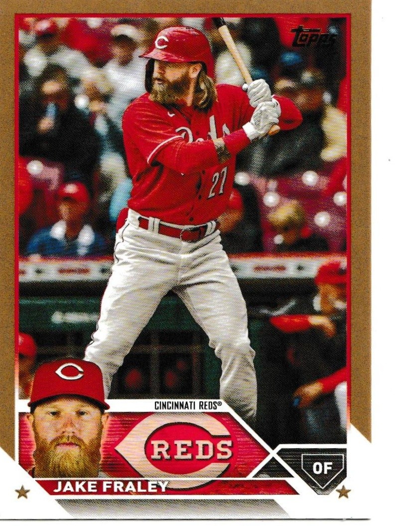2023 Topps #657 Jake Fraley Gold #/2023