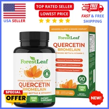 Quercetin Bromelain 90ct – Vitamin C Immune Boost & Allergy Relief Support