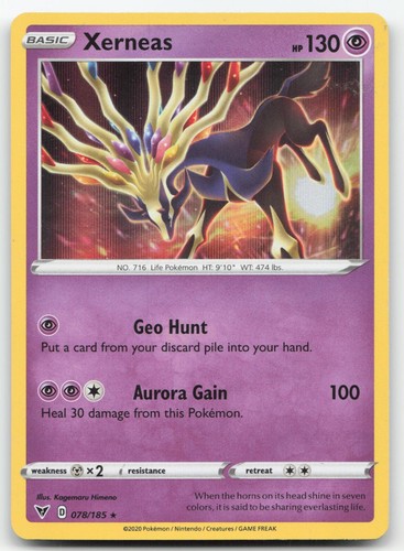 Xerneas 078/185 Holo Rare Vivid Voltage Pokemon Lightly Played
