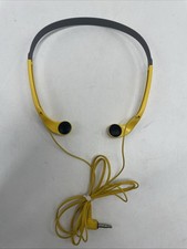 Vintage Sony MDR-W14 Headphones Only - Yellow Earbuds Sports