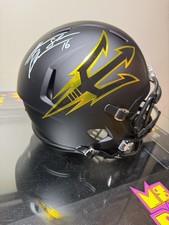 Jake Plummer Signed Arizona State Satin Black Riddell With Snake Rep Helmet  F/S