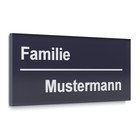 Namensschild Briefkastenschild Klingelschild Türschild mit Gravur selbstklebend