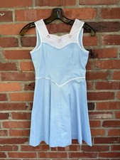 Vintage Ruth of Carolina Girls Dress Size 10 A-line Fit Flare Cottagecore Bows