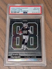 2020 Panini Playoff Behind the Numbers Cee Dee Lamb Graded Rookie Card PSA 10