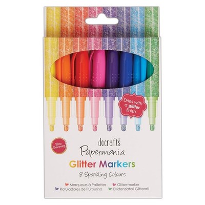 Docrafts  Glitter Markers 8 Farben